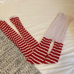 Red and White Striped Stocking